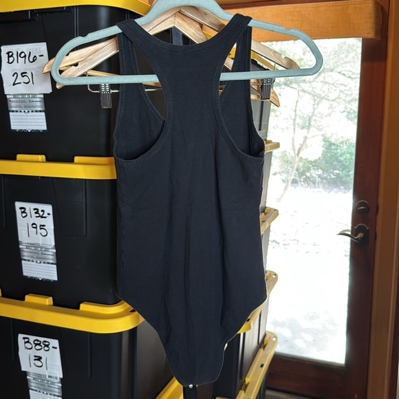 Ambiance Black Sleeveless Tank Racerback Bodysuit Size Small - Picture 4 of 5